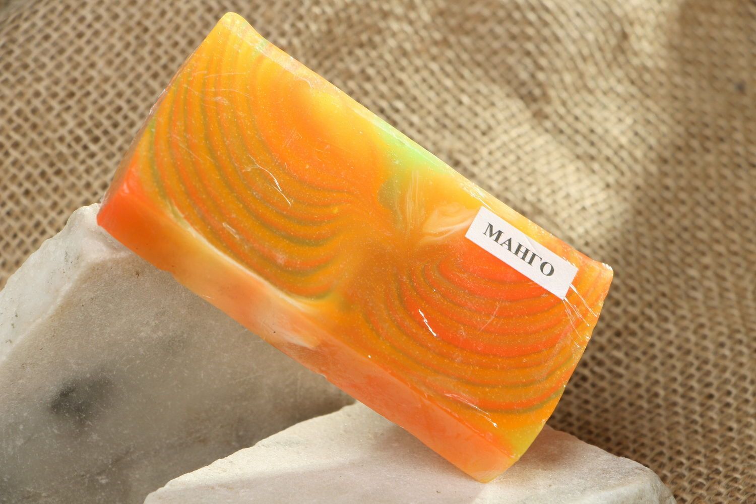 Handmade soap with the scent of mango photo 5