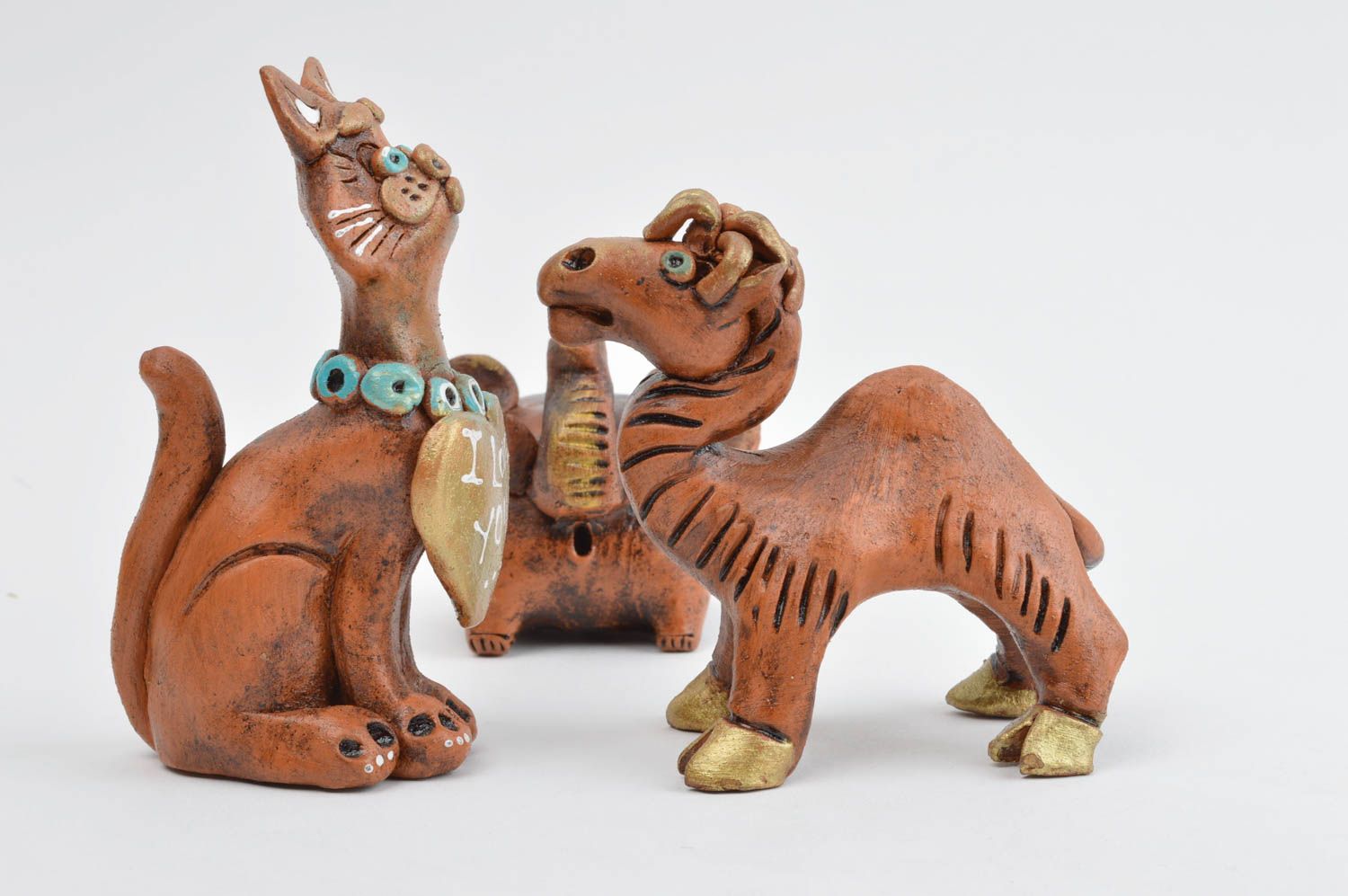 Figurines miniatures fait main Objets décoratifs 3 animaux Décoration maison photo 4