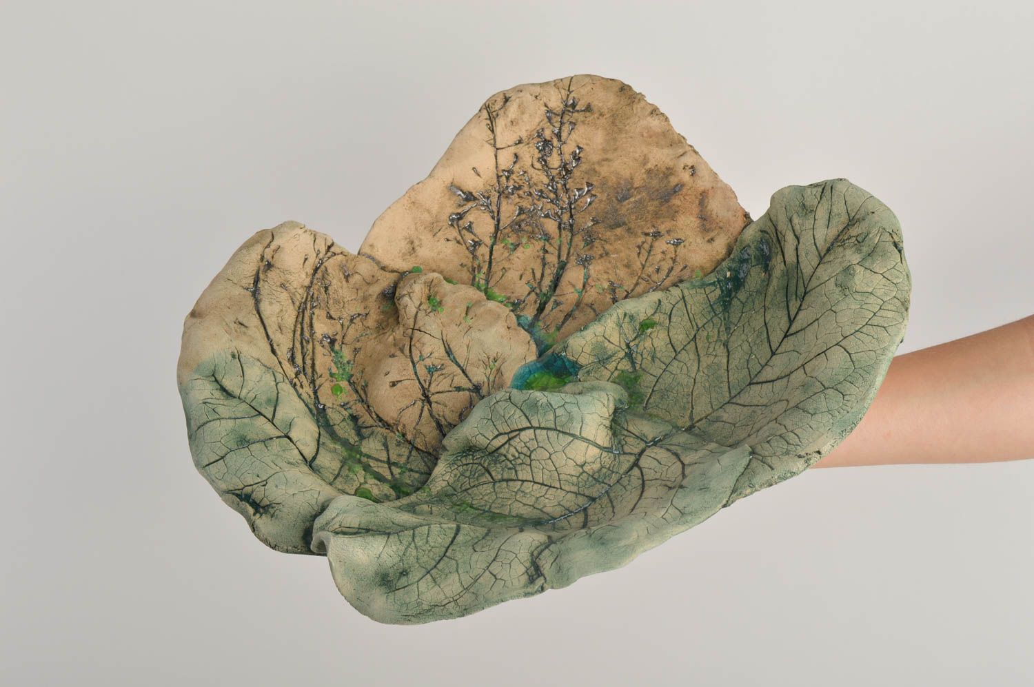 Souvenir Teller handmade Deko Wohnzimmer kreative Geschenkidee Keramik