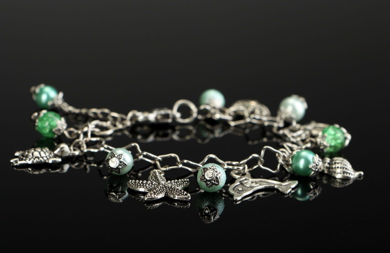 Modisches Armband mit keramischen Perlen foto 2