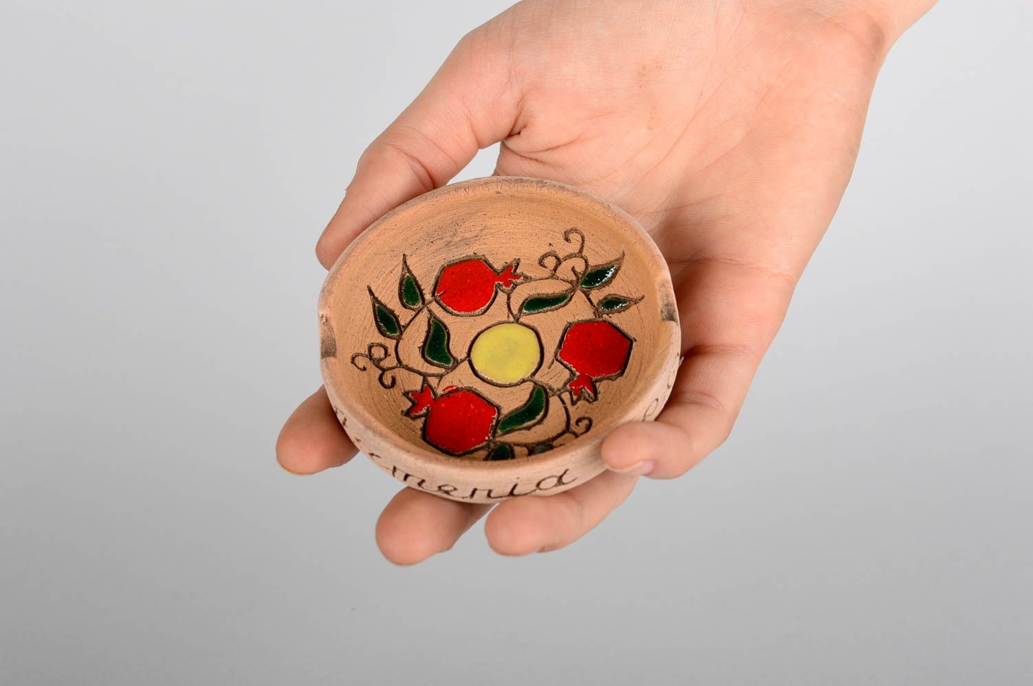 Cenicero de cerámica artesanal con ornamento regalo original decoración de casa  foto 4