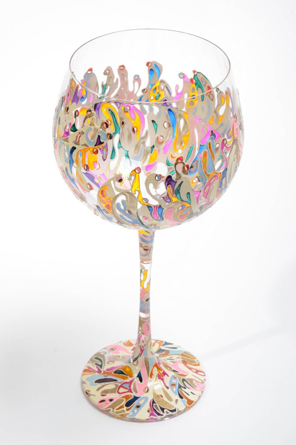 Copa artesanal de cristal checo regalo original utensilio de cocina    foto 3