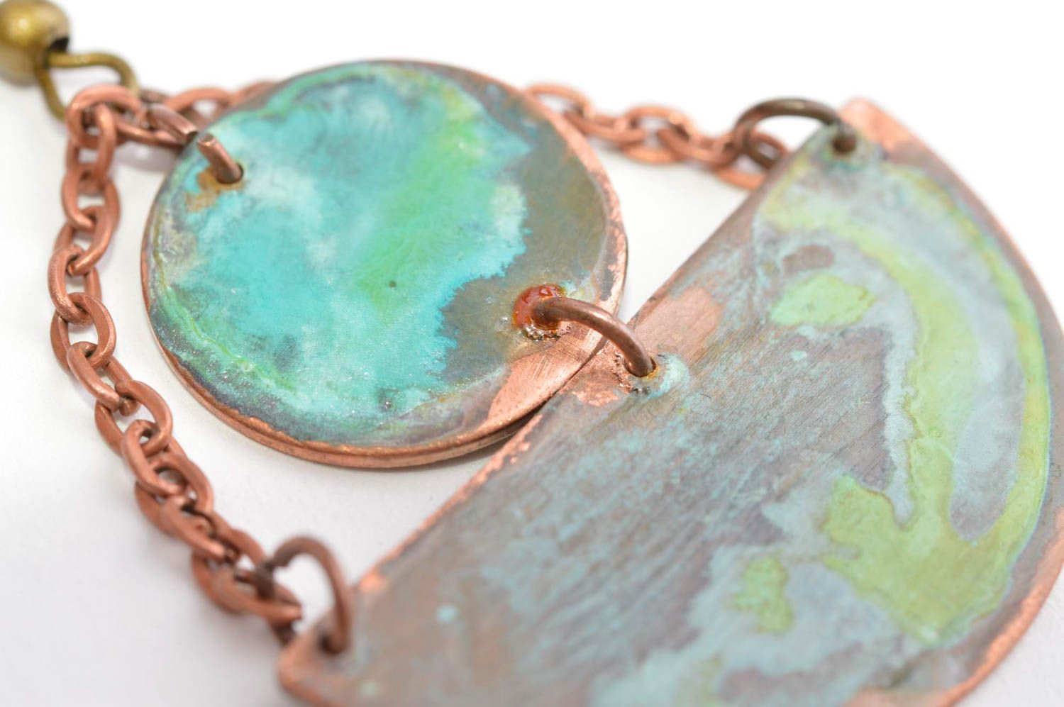 Copper jewelry unusual earrings gift ideas copper accessory designer earrings photo 5