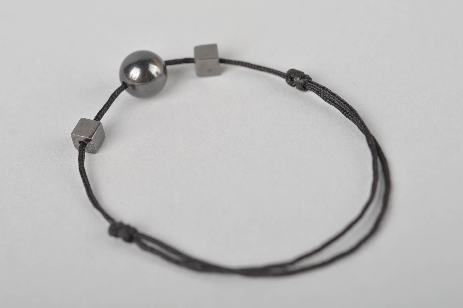 Handmade accessories designer bracelet beautiful black bracelet with bead  photo 5