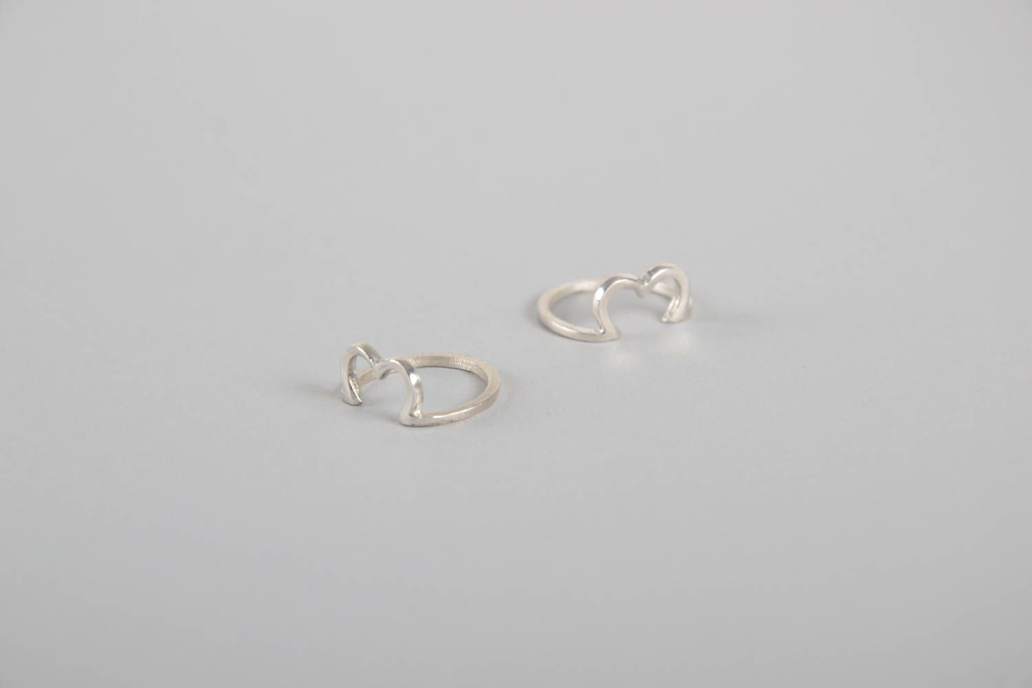 Серебряные кольца ручной работы женские кольца серебряные украшения набор 2 шт фото 4