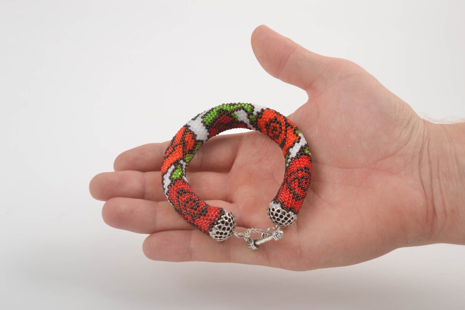 Handmade Rocailles Armband Designer Schmuck Frauen Accessoire mit Muster foto 5