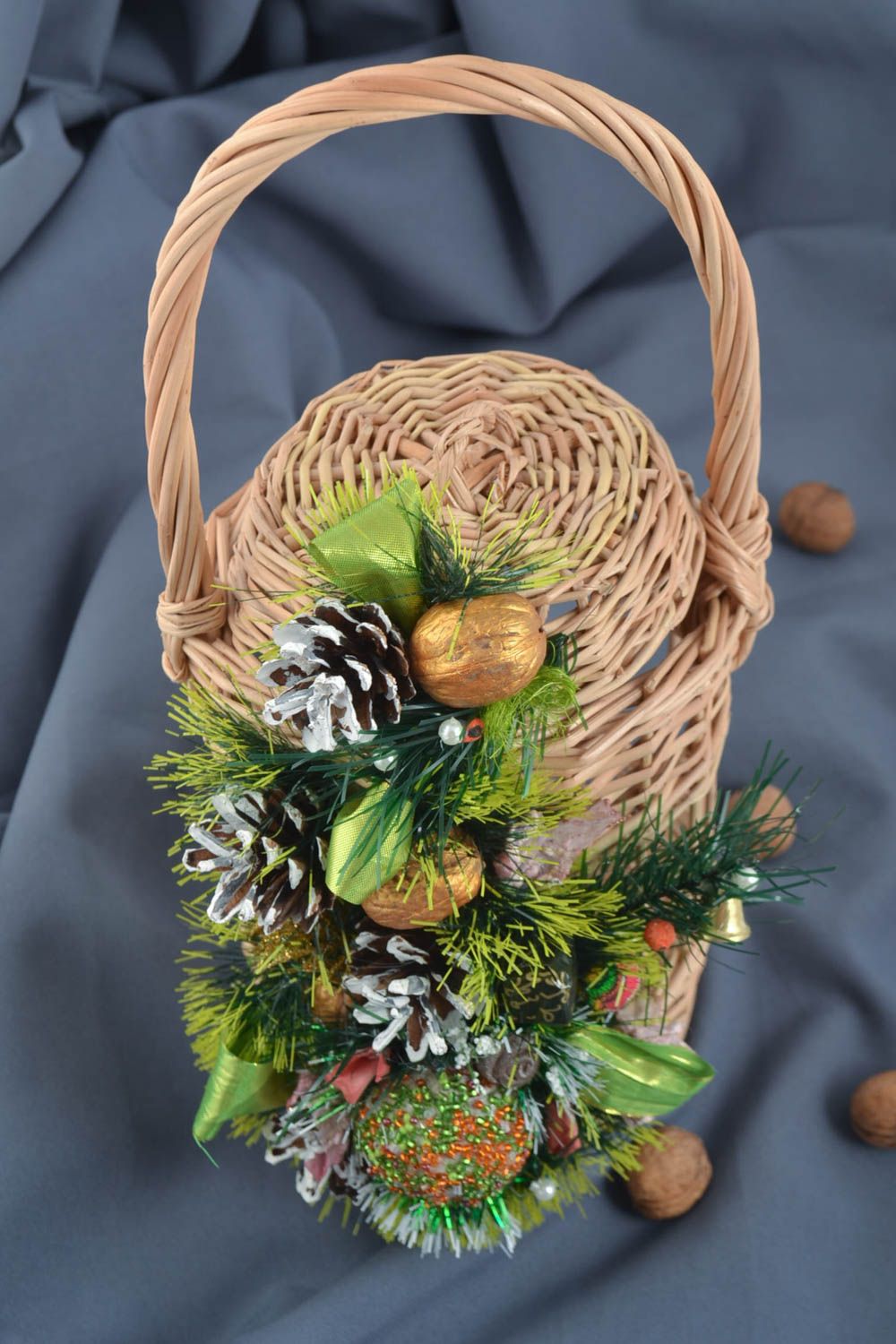 Handmade Aufbewahrungskorb mit Deckel Korb mit Henkel Weihnachten Dekoration  foto 1