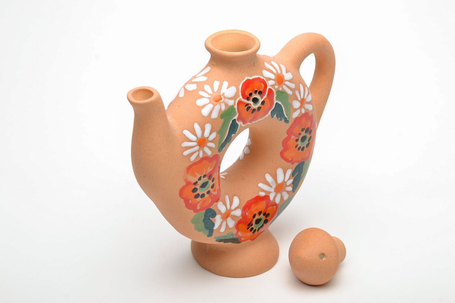 Decorative clay teapot photo 4