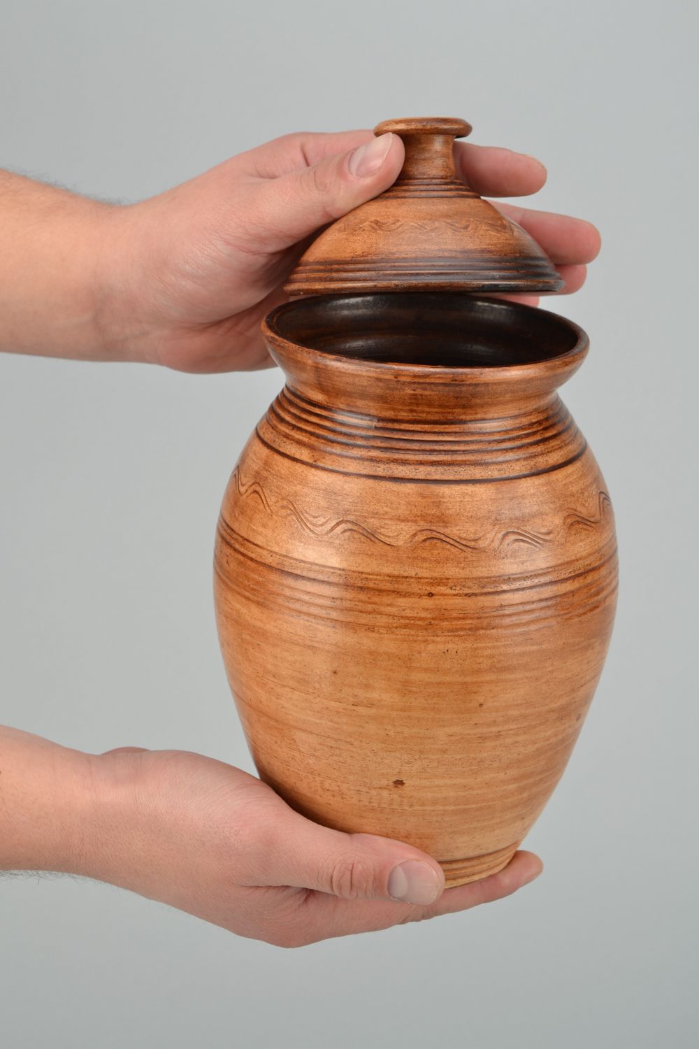 Pot en argile fait main original 1,5 l photo 2