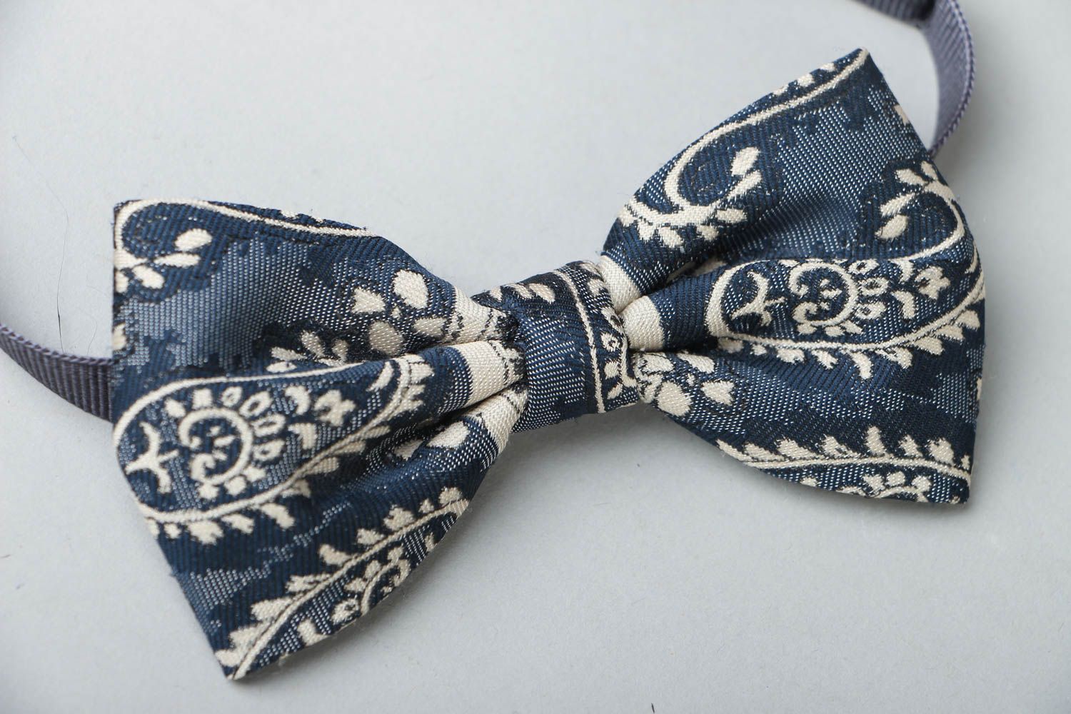 Оригинальный галстук-бабочка Синий  фото 2