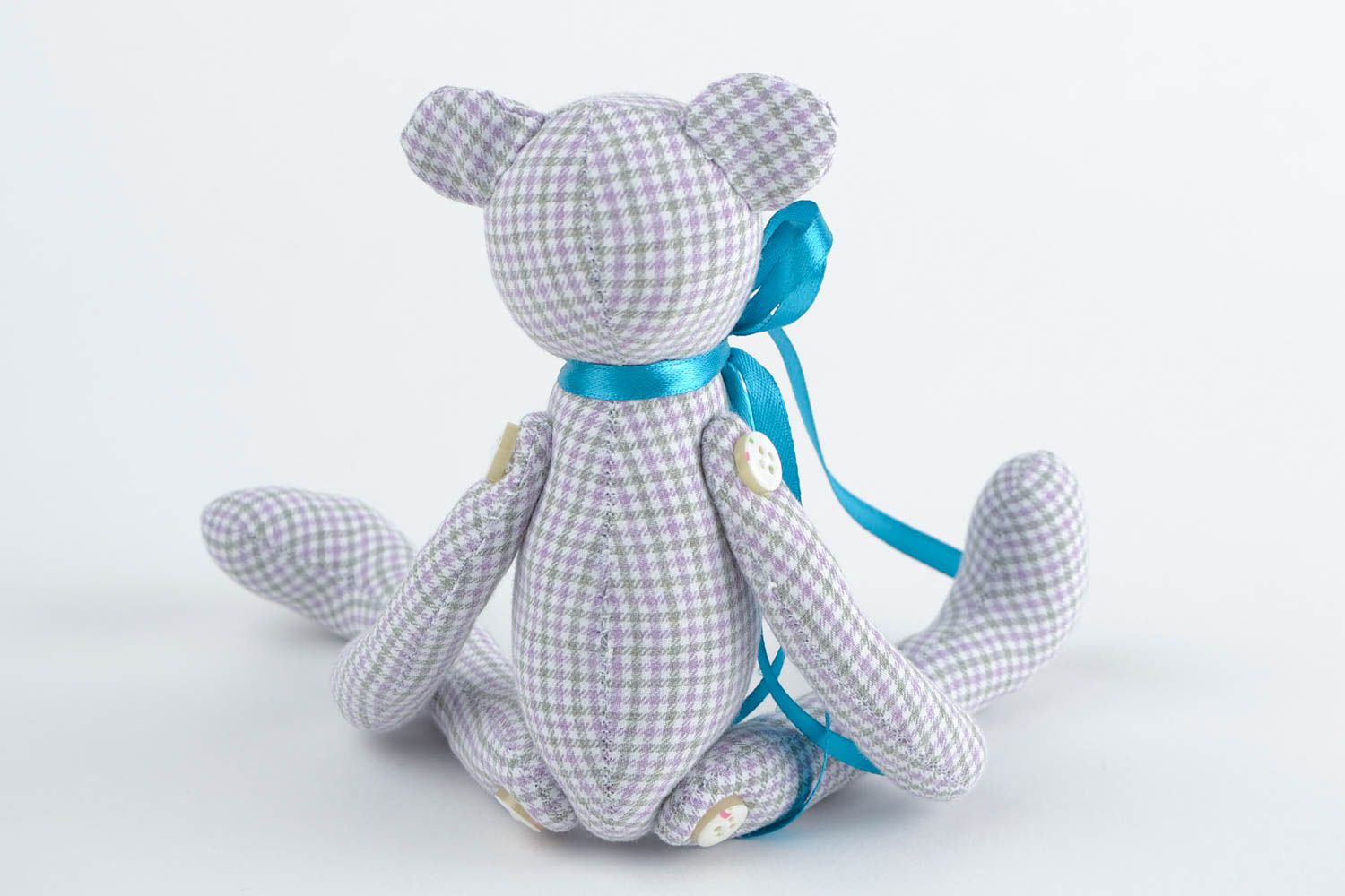 Игрушка ручной работы игрушка мишка из ткани игрушечный медведь красивый фото 5