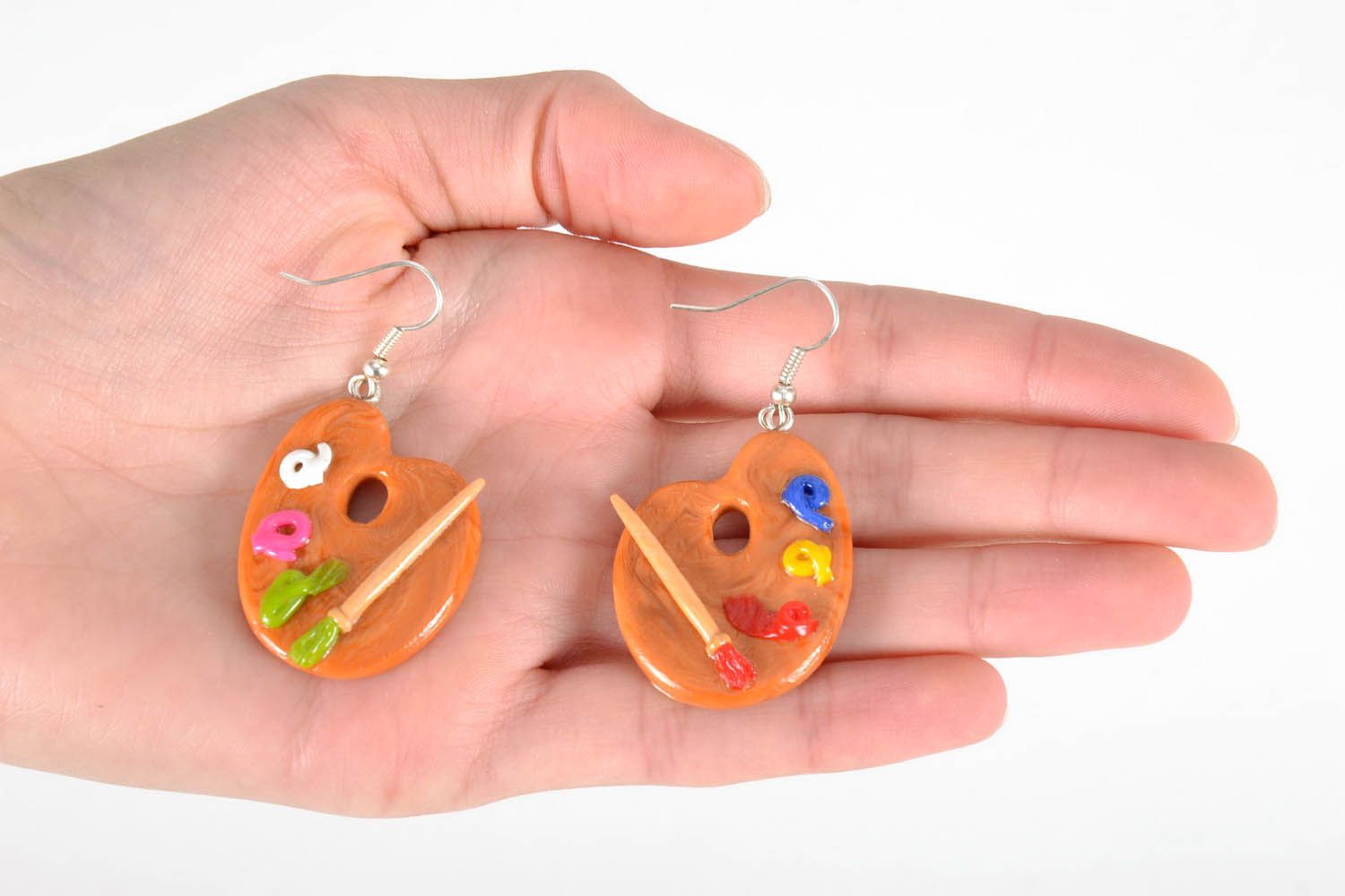 Earrings made of polymer clay photo 4