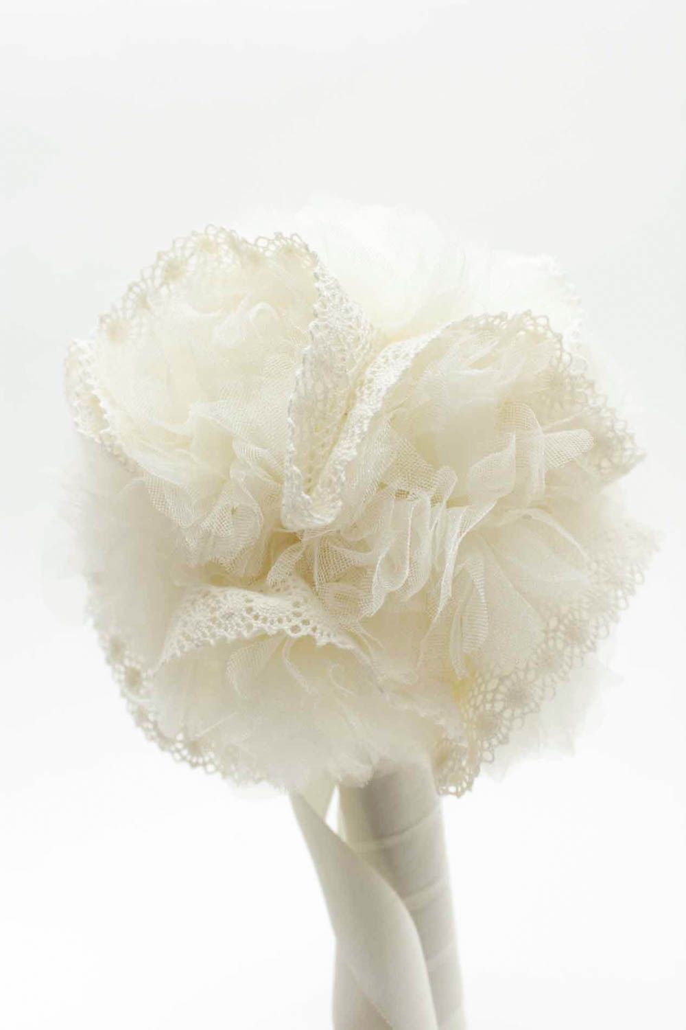 Букет невесты ручной работы свадебный букет белый красивый свадебный аксессуар фото 4