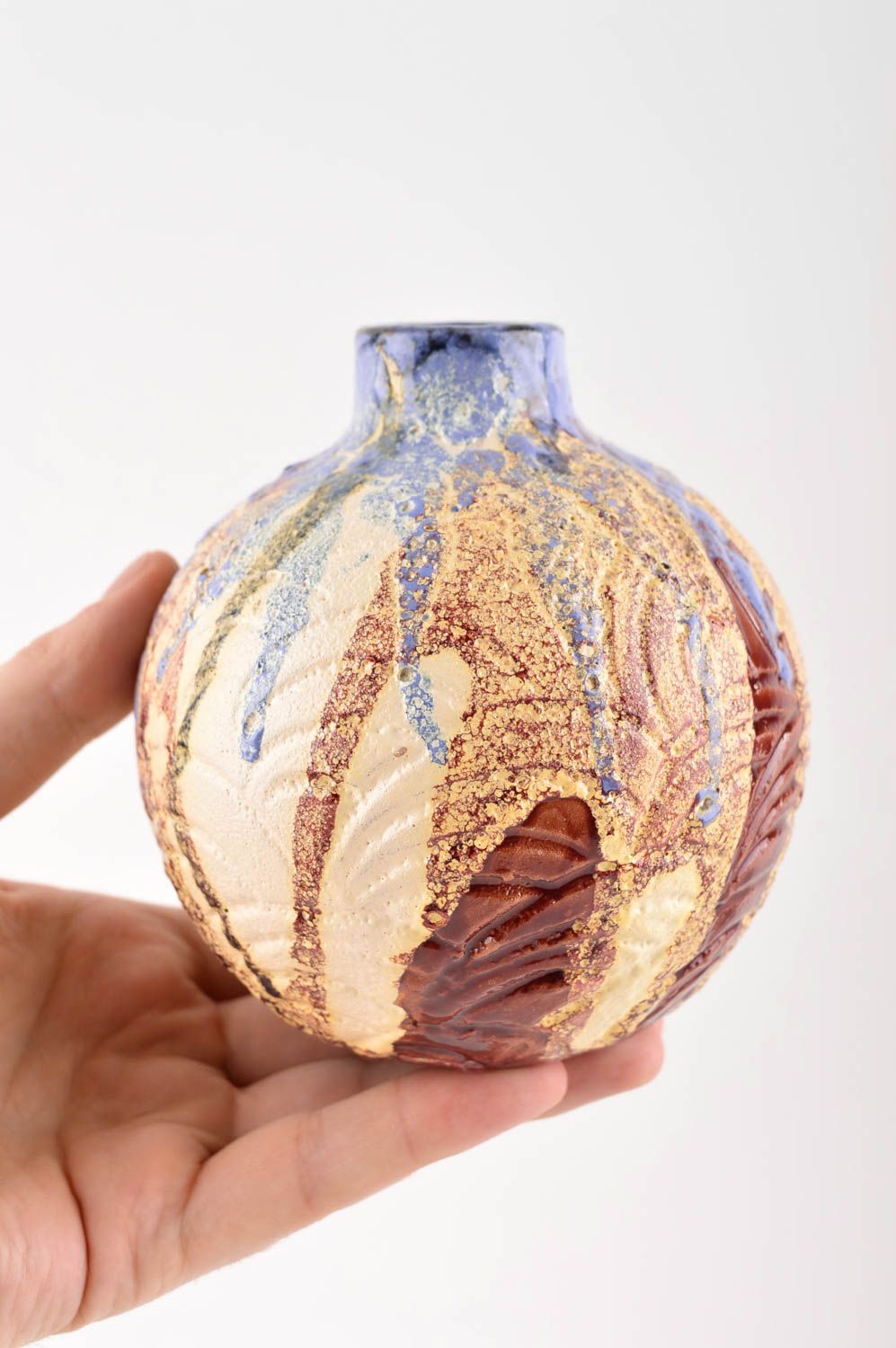 Handgemachte Keramik Ton Vase Haus Deko Idee originelles Geschenk ungewöhnlich foto 5
