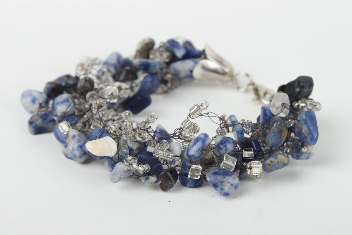 Handmade bracelet with natural stones lapis lazuli jewelry natural stone jewelry photo 3