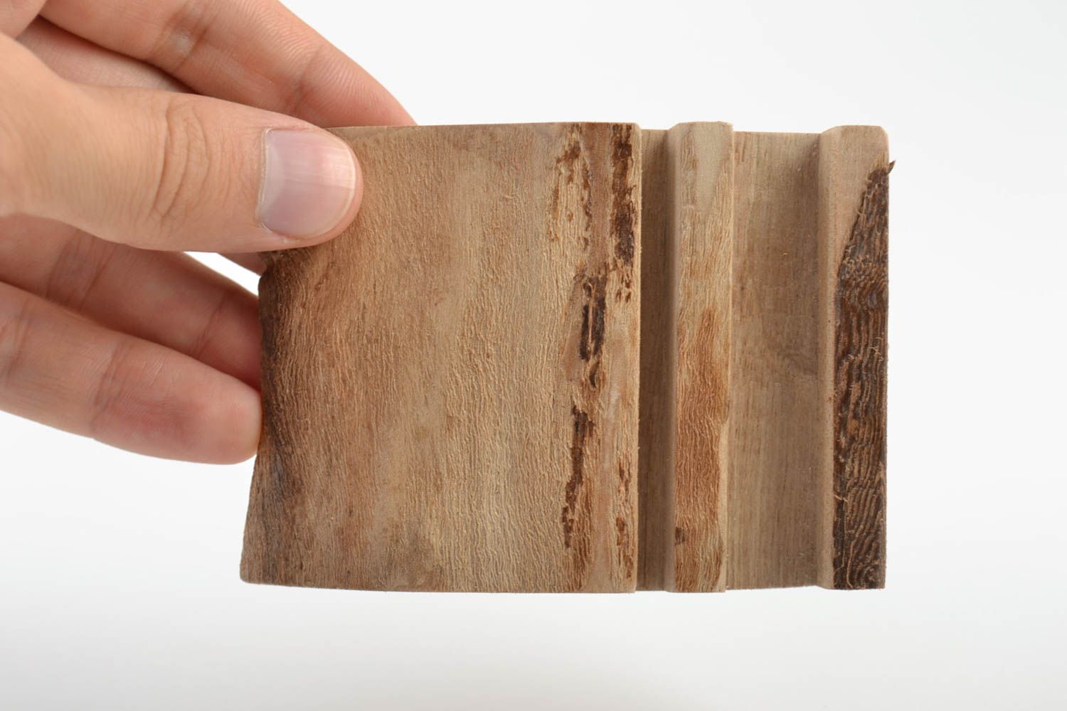 Support pour téléphone portable en bois fait main original pratique taillé photo 2