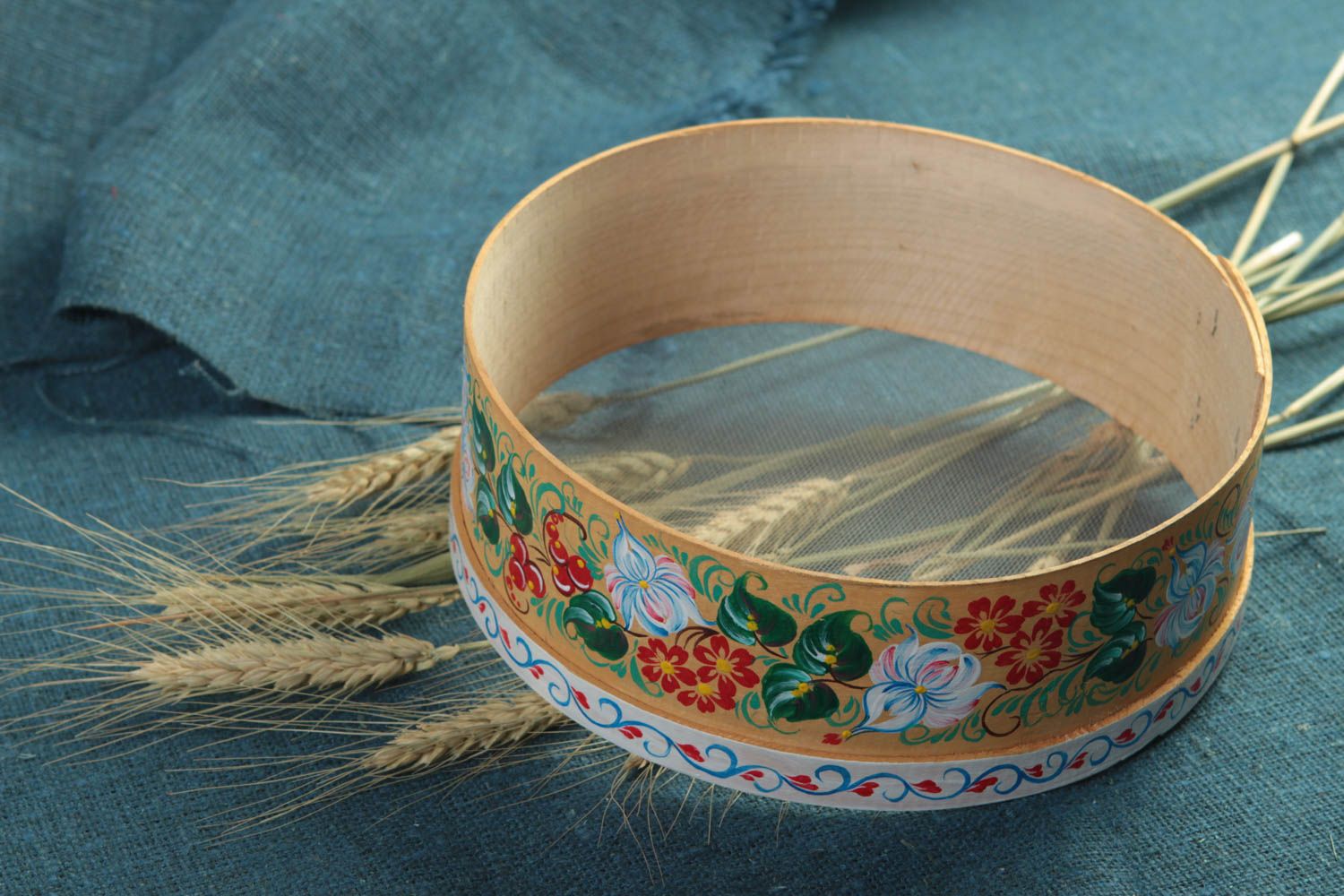 Handmade decorative wooden sieve kitchen accessories designs gift ideas photo 1