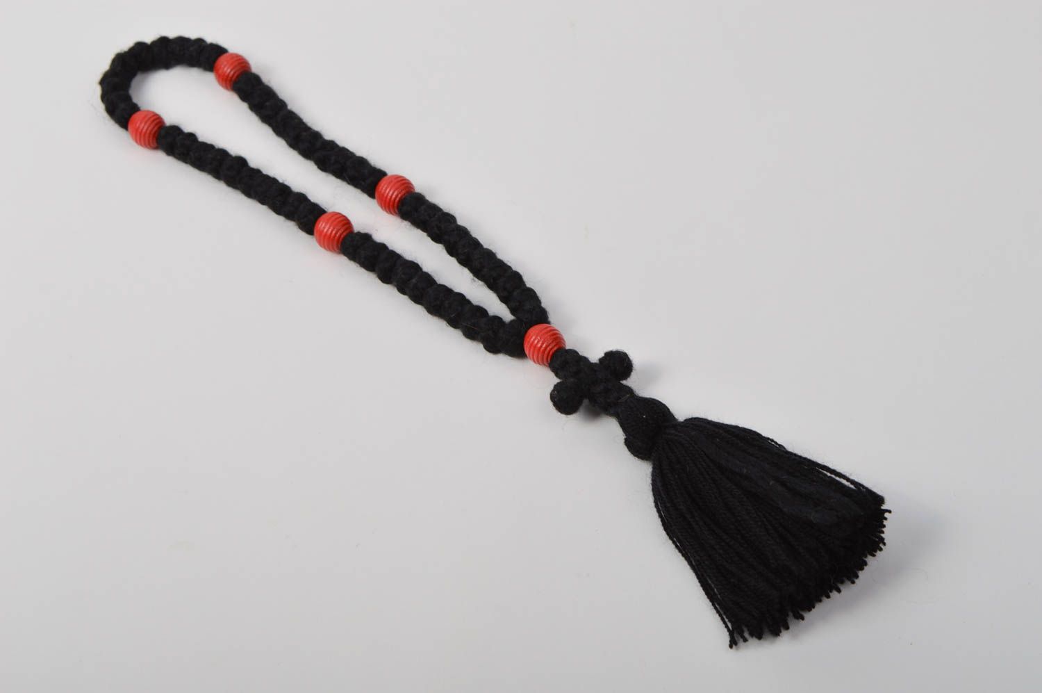 Четки для молитвы необычный подарок мужское украшение  черно-красное необычное фото 5
