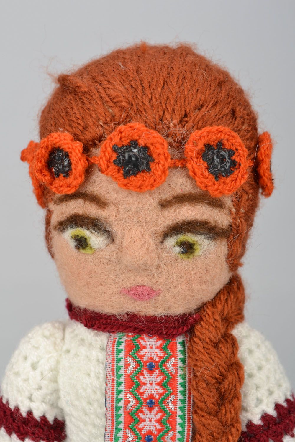 Felted handmade doll Ukrainian Girl photo 4