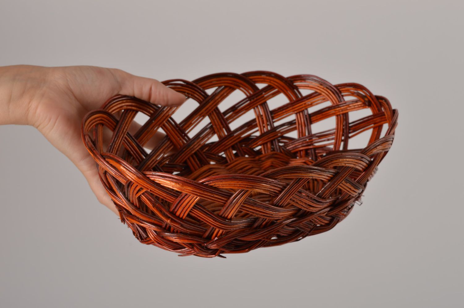 Handmade designer wooden baskets 2 stylish baskets for bread kitchen accessory photo 5