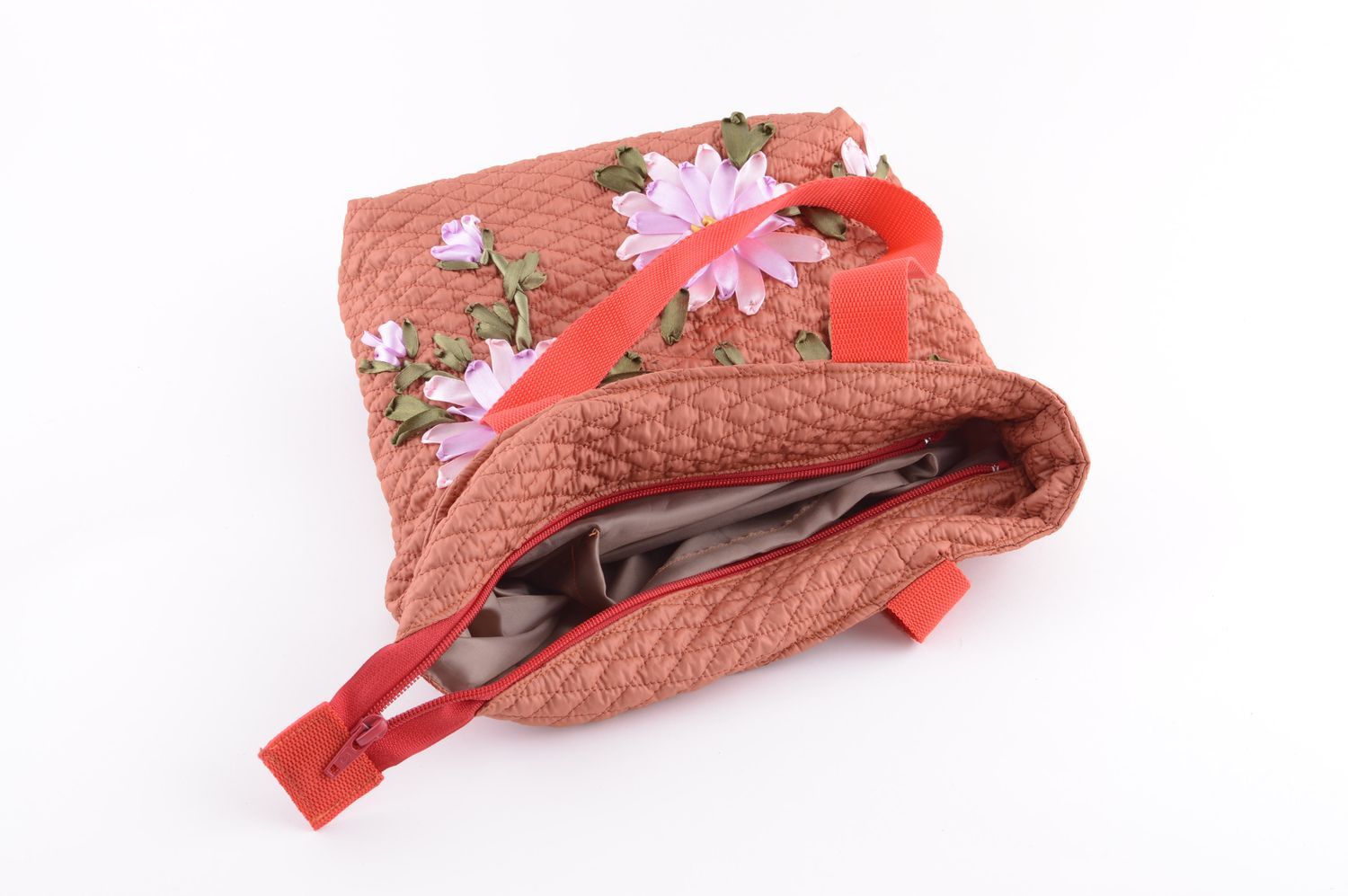 Handmade unusual shoulder bag designer embroidered bag stylish accessory photo 4
