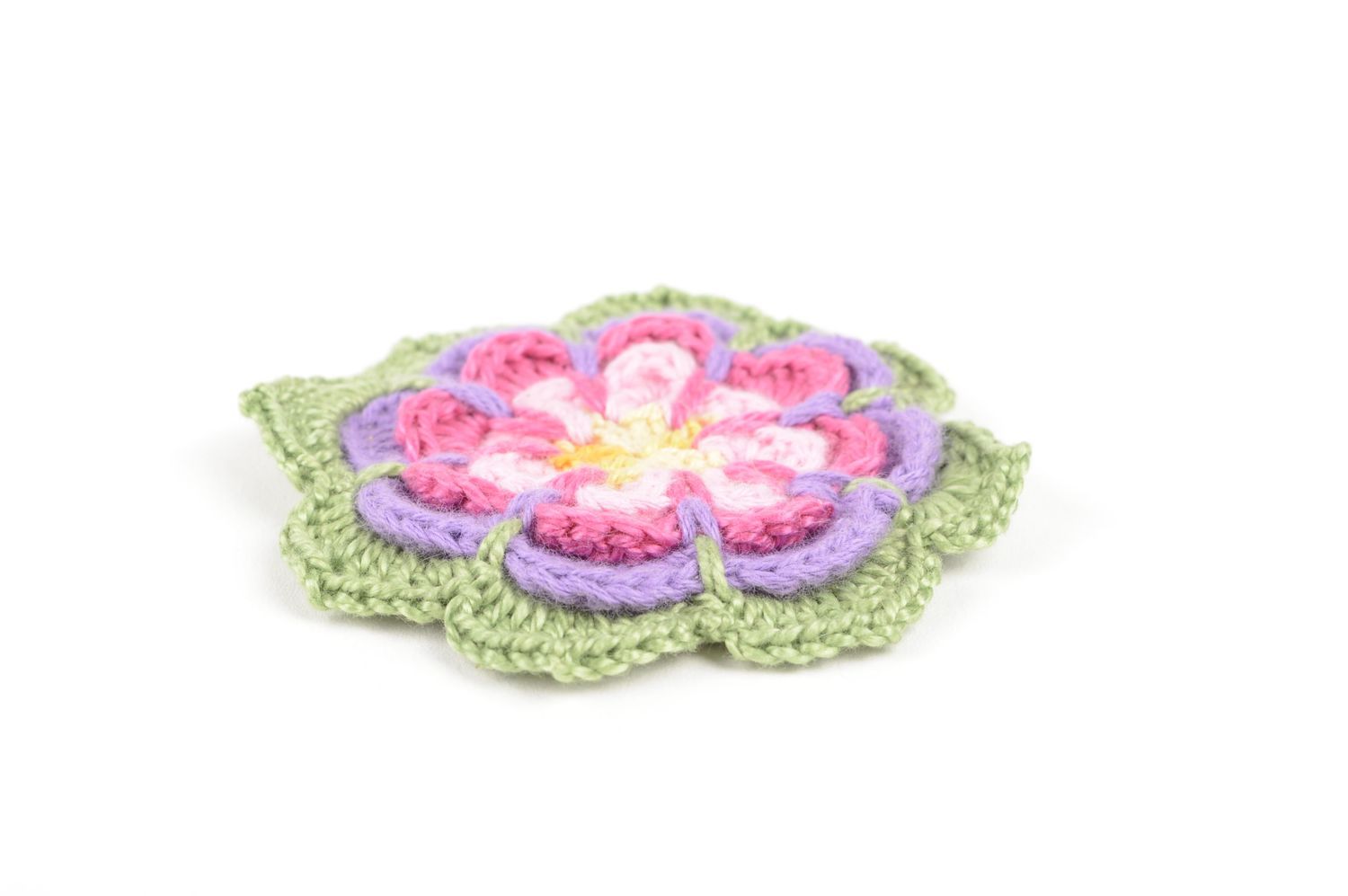 Fleur pour bijoux faite main Fourniture bijoux Loisirs créatifs tricot coton photo 4