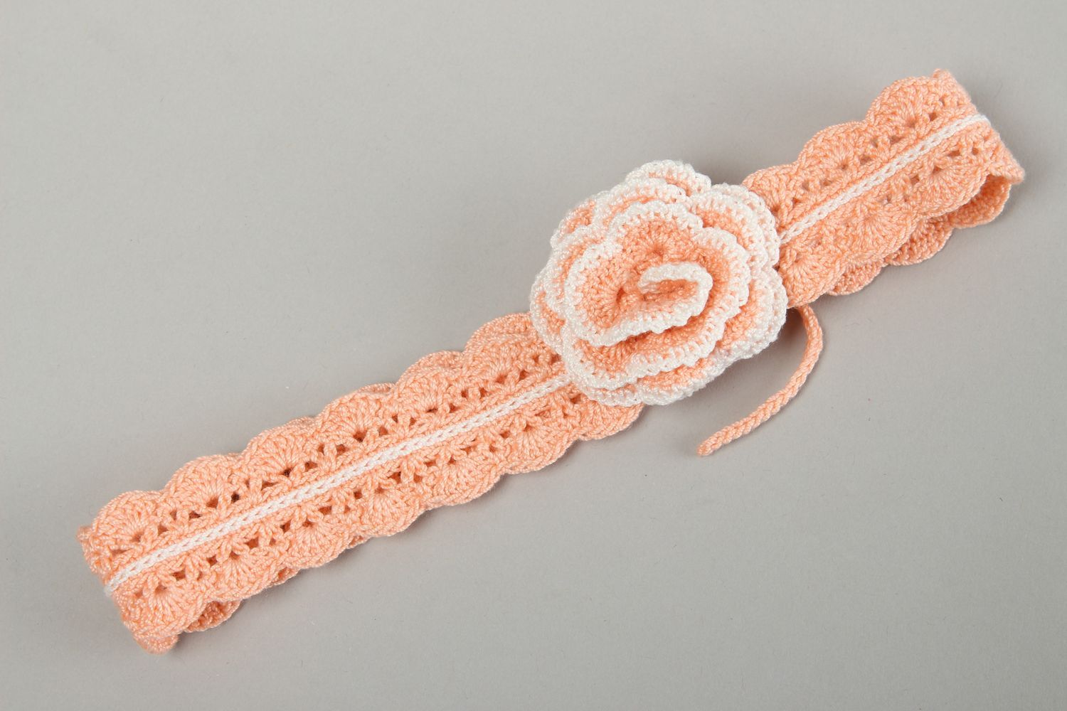 Handmade crocheted headband with flower headband for baby girl present for baby photo 2
