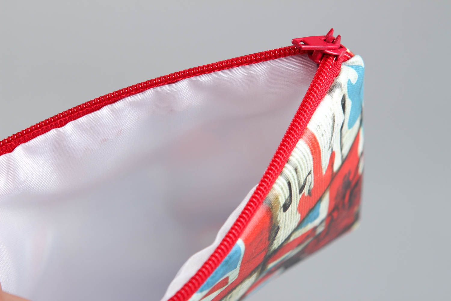Bag with print handmade cosmetic bag gift for girl stylish bag for cosmetics photo 4