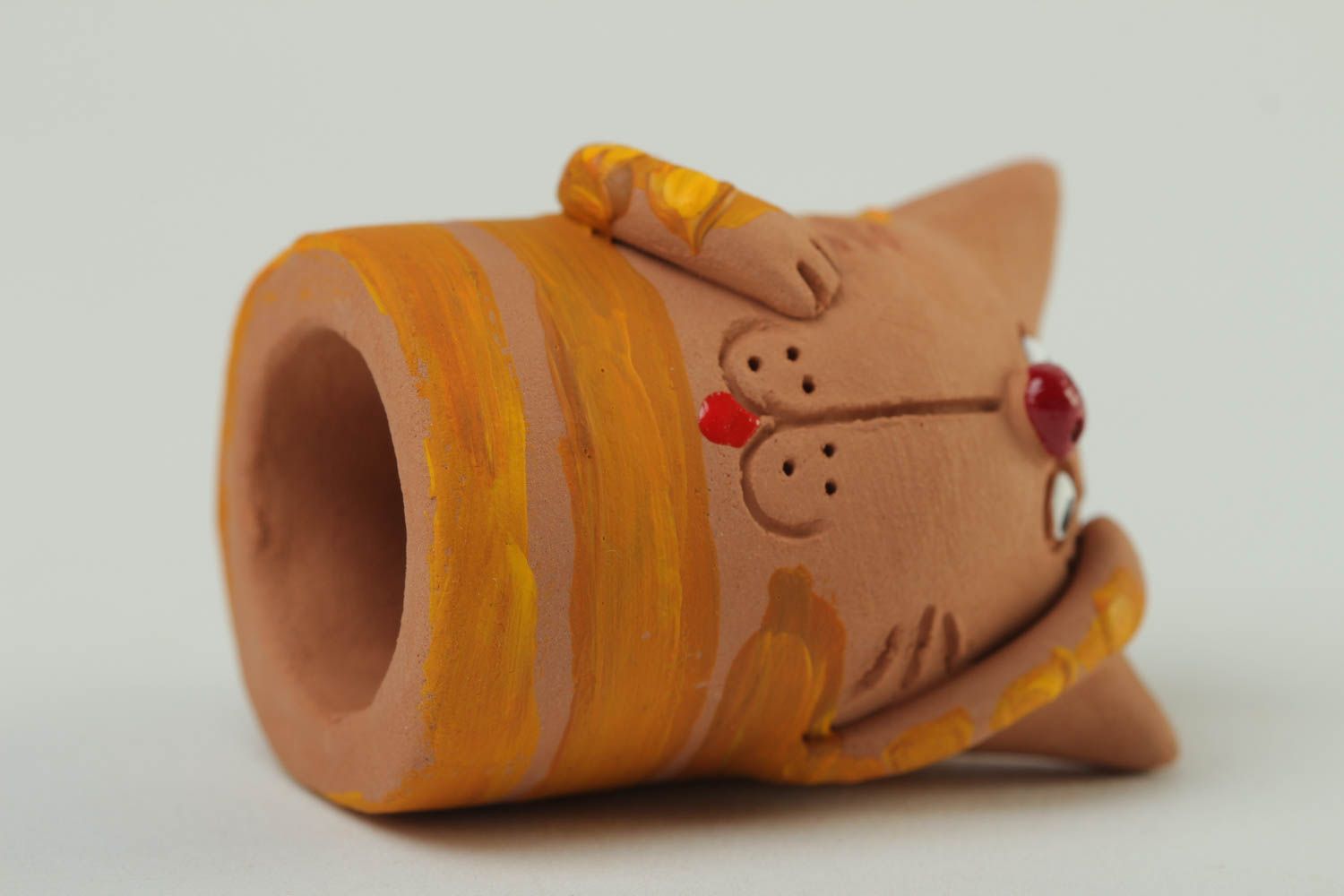 Handmade Keramik Katze Dekoideen Wohnzimmer Kinder Geschenk originell klein foto 3