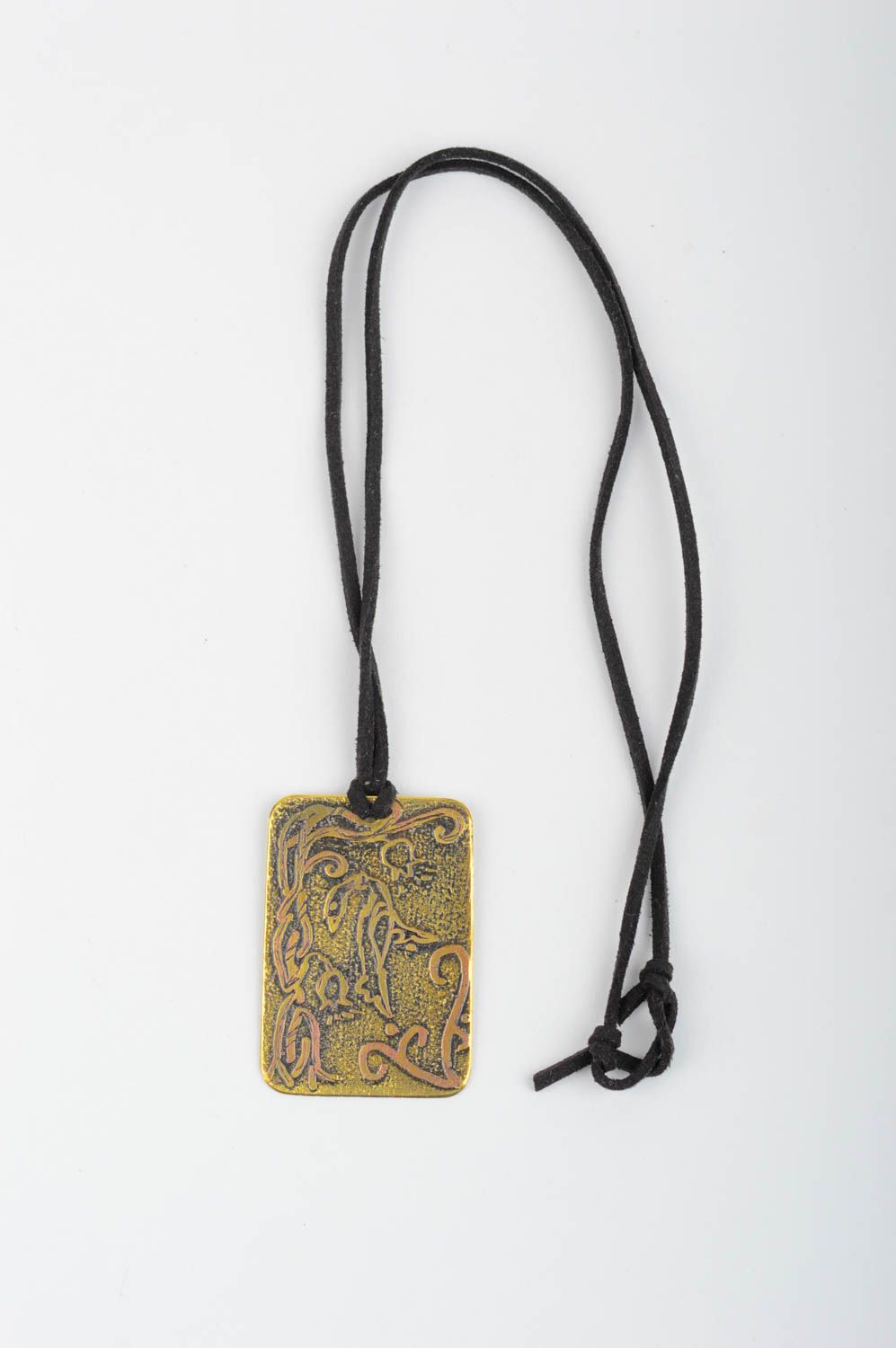 Handmade brass bijouterie unusual handmade pendant accessories for women photo 2