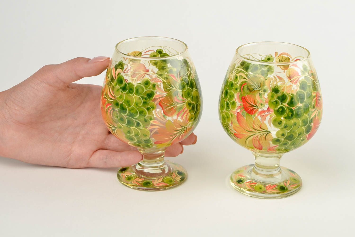 Copas para coñac hechas a mano decoración de interior copas de cristal decoradas foto 2