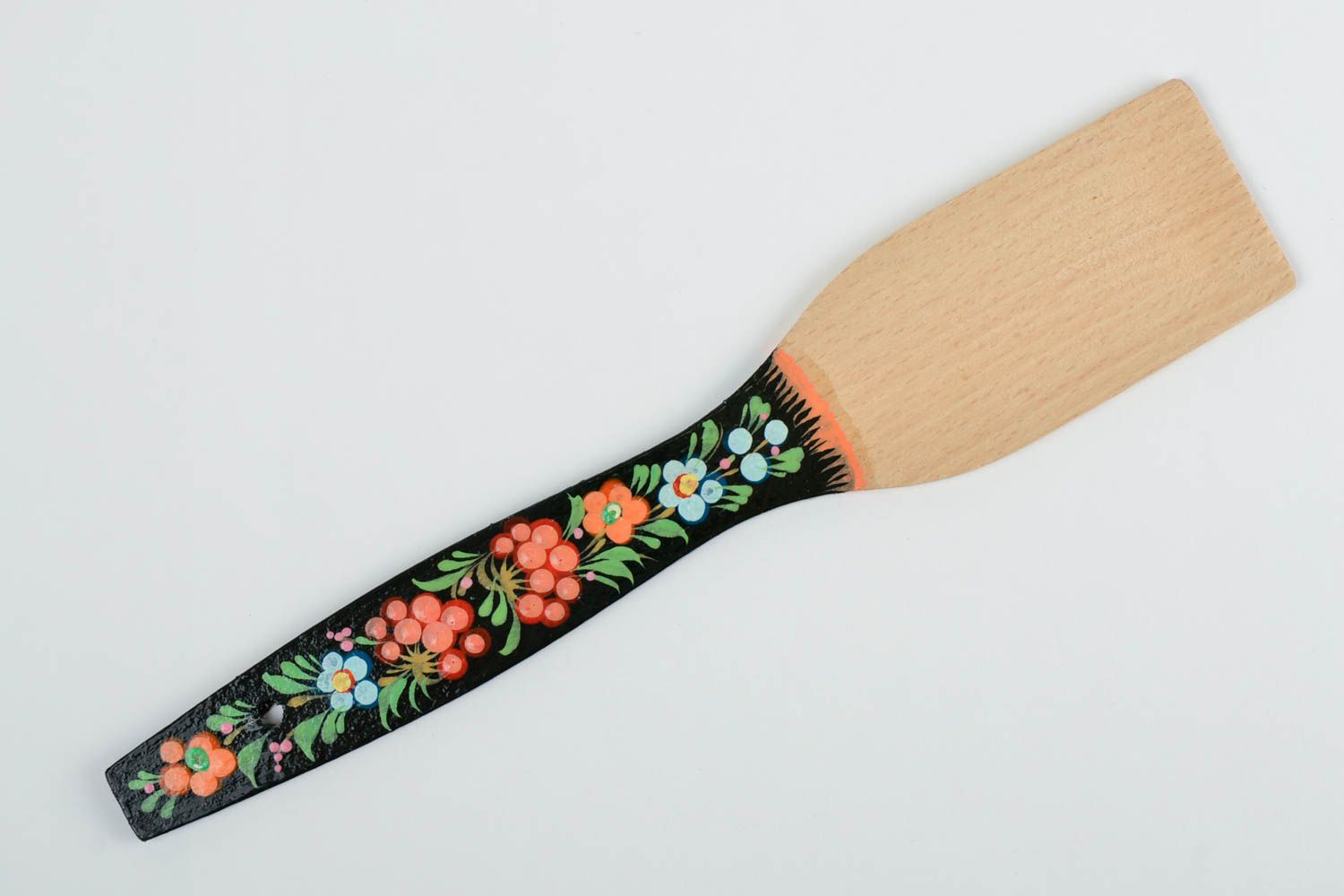 Espátula de madera pintada hecha a mano souvenir original herramienta de cocina foto 3