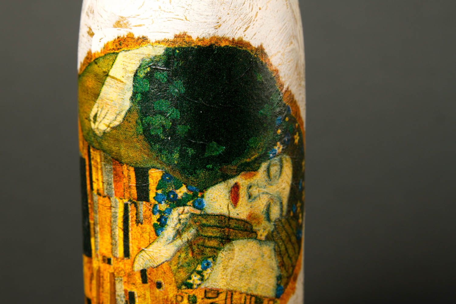 Botella de vidrio para vino hecha a mano regalo original decoración de cocina  foto 5