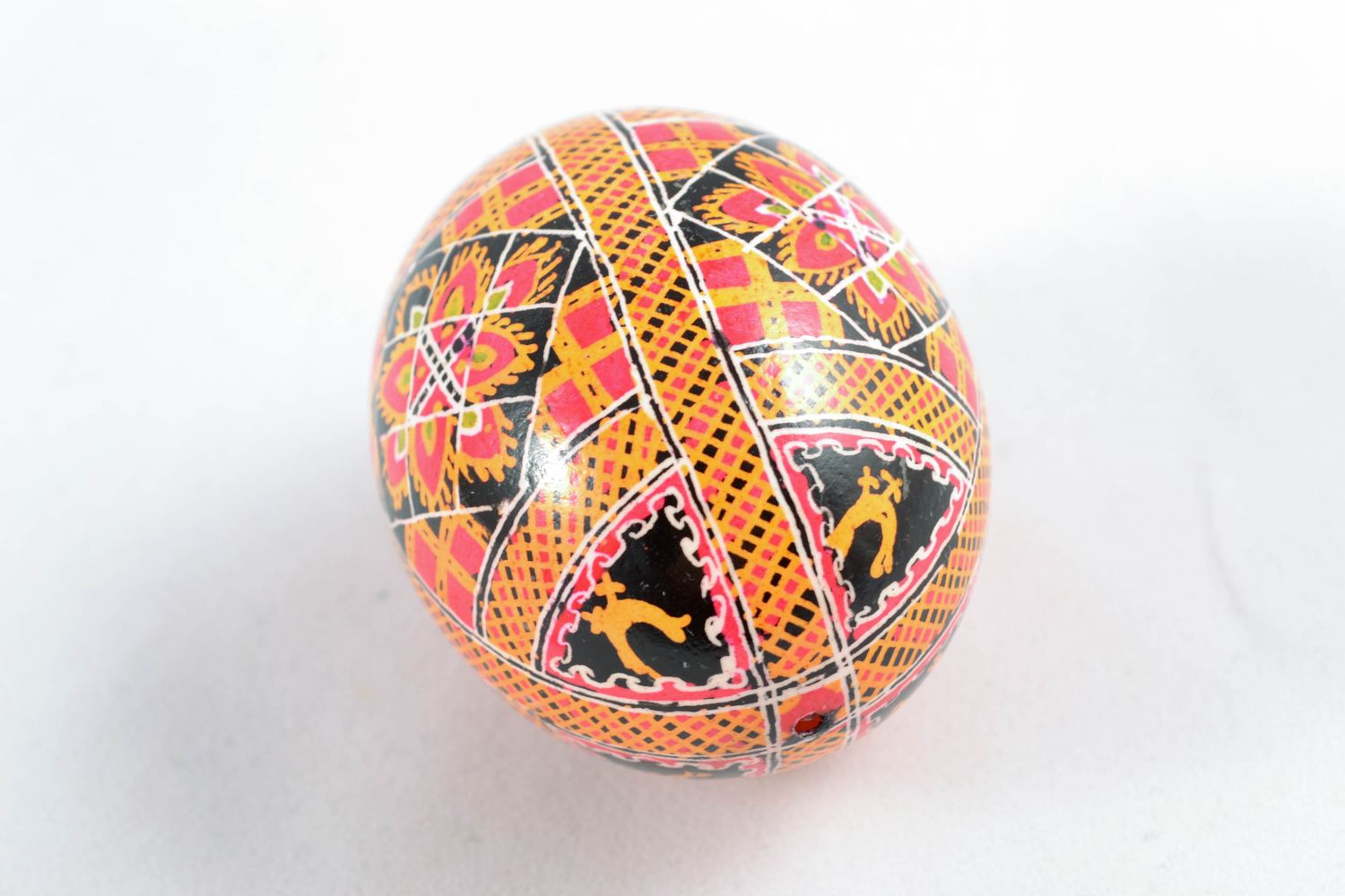 Painted egg with generous patterns photo 2
