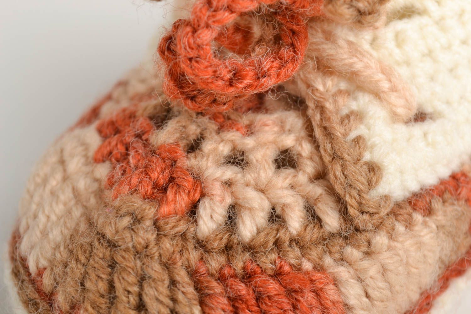 Chaussons de bébé tricot fait main au crochet en mi-laine Chaussures bébé photo 4