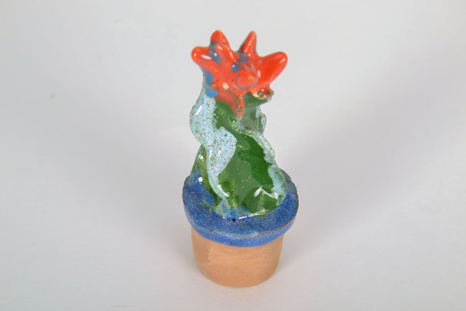 Керамическая статуэтка Маленький кактус фото 3