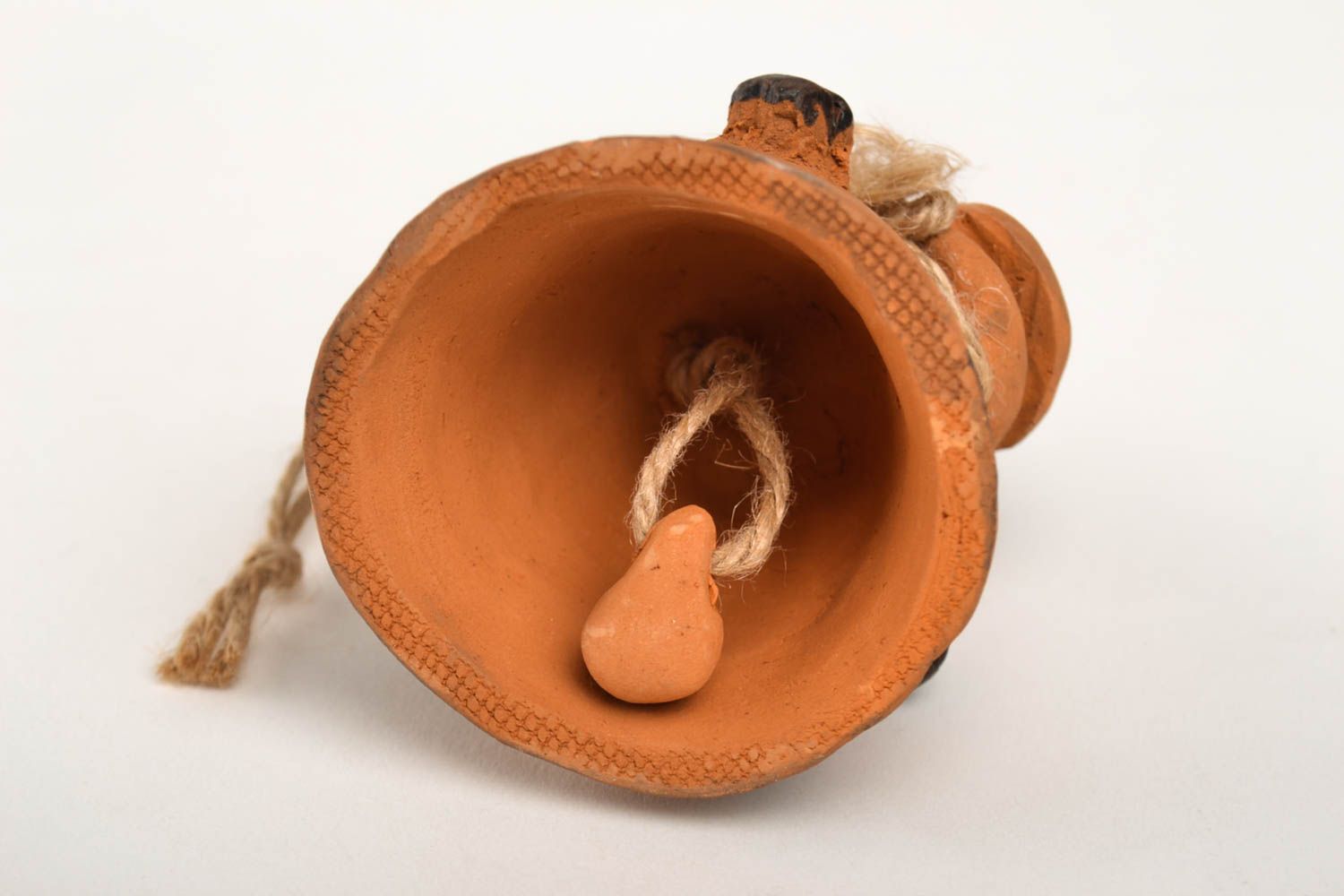 Campanello decorativo fatto a mano in ceramica souvenir originale in terracotta  foto 3