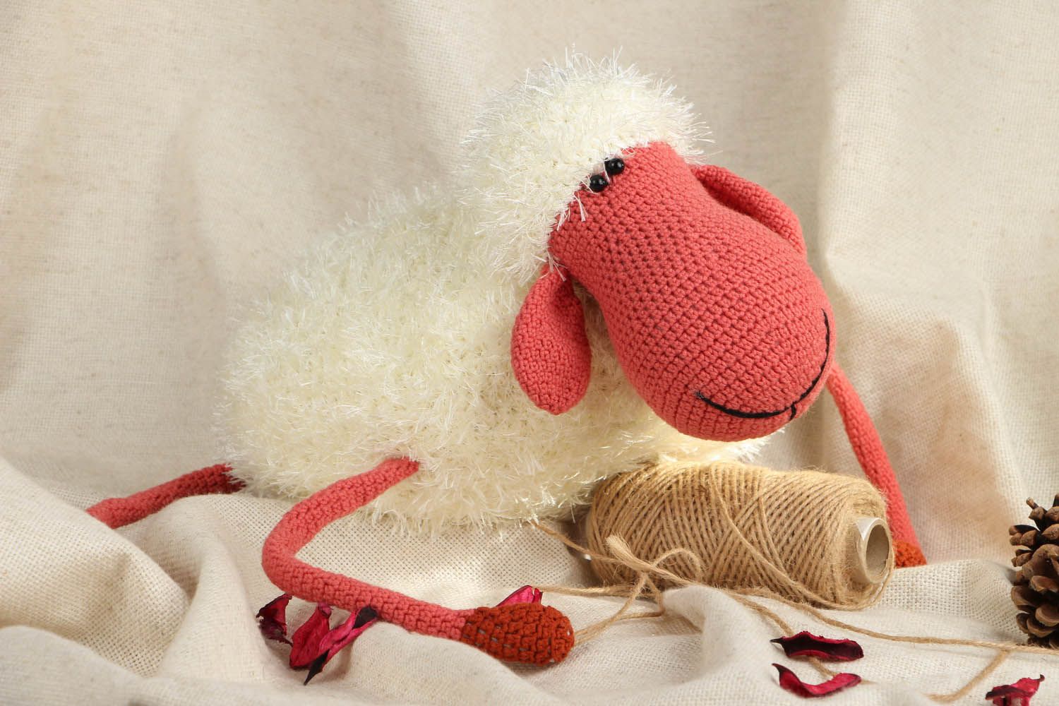 Handmade Sofakissen Kuscheltier Schaf Kindergeschenk Idee  foto 5