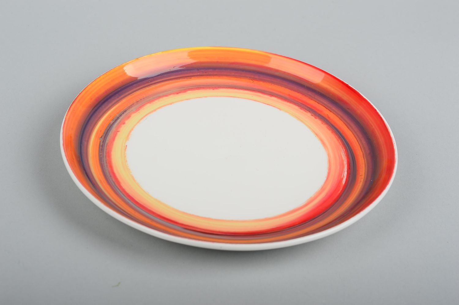 Assiette décorative Déco fait main de couleurs vives Vaisselle déco céramique photo 3