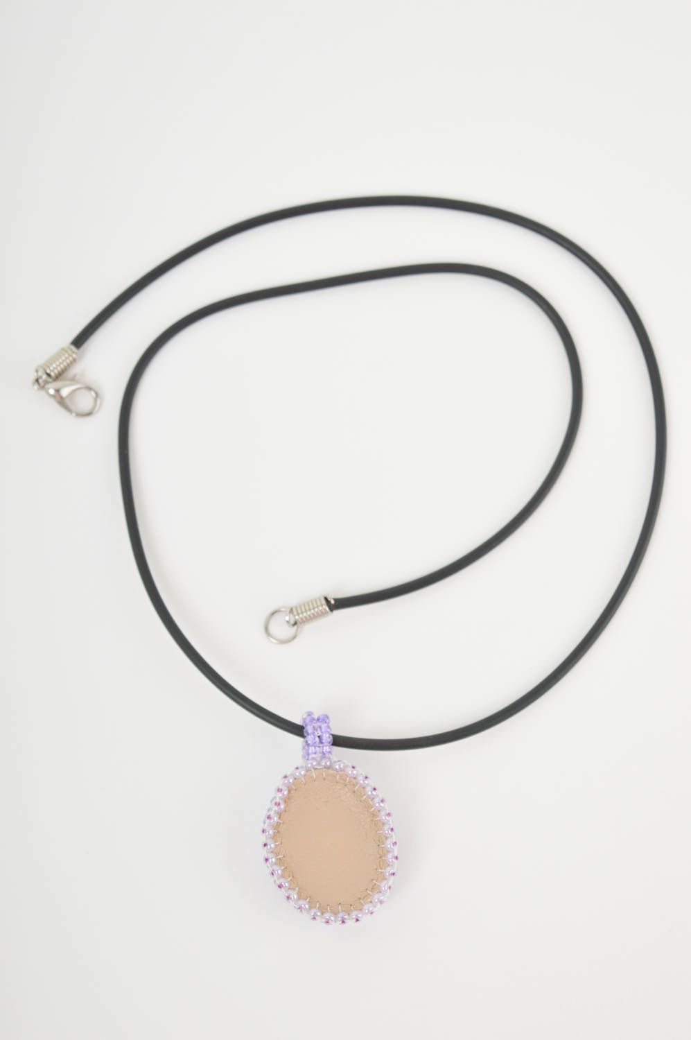 Unusual handmade beaded pendant cabochon pendant necklace fashion trends photo 4