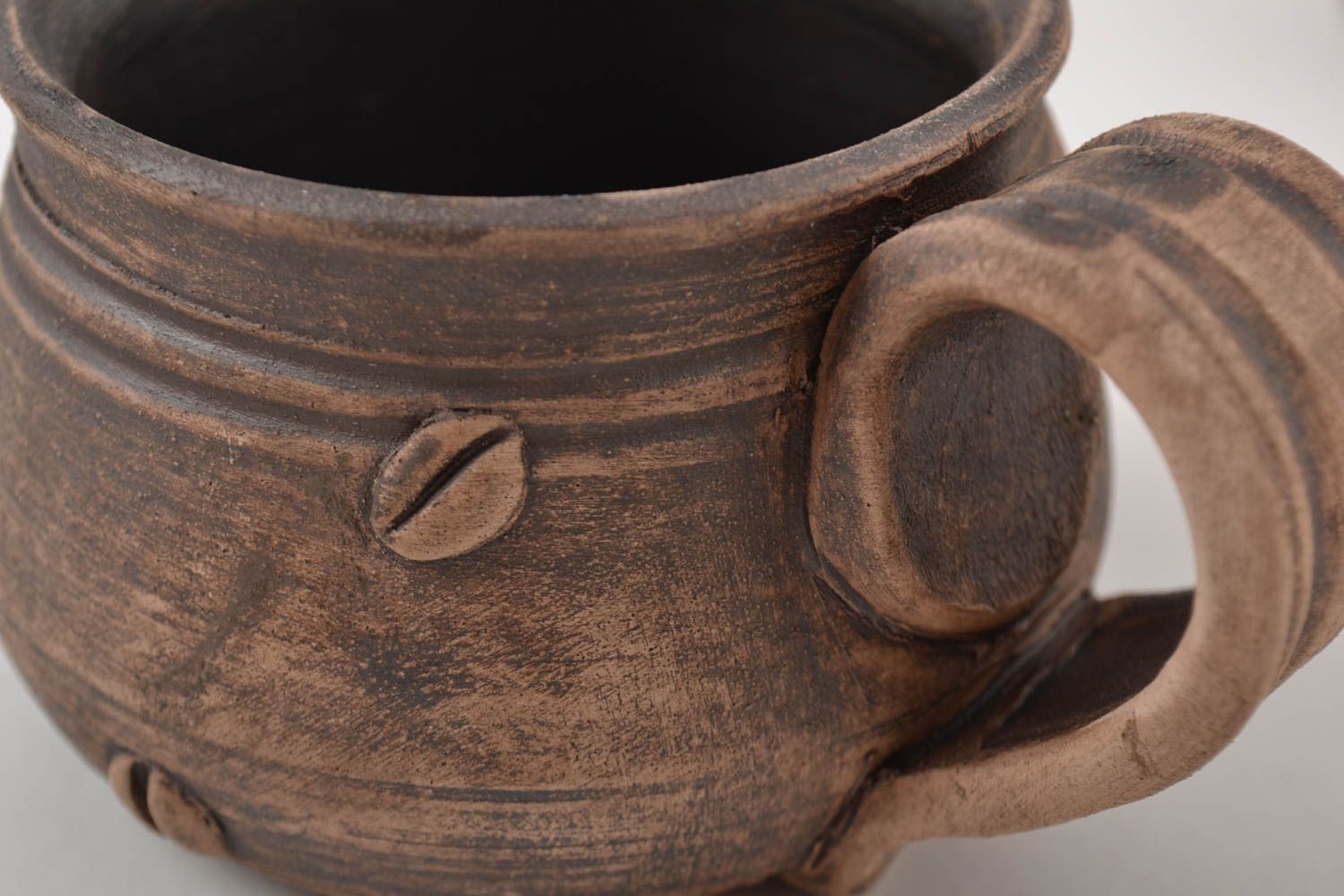 Design Kaffeetassen Set Keramik Becher Geschirr aus Ton 2 Stück 100 ml jedes foto 5