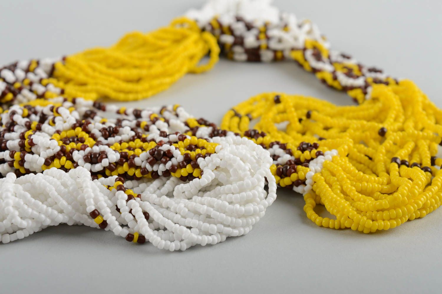 Handmade Rocailles Kette Damen Collier lange Halskette im Ethno Stil foto 4