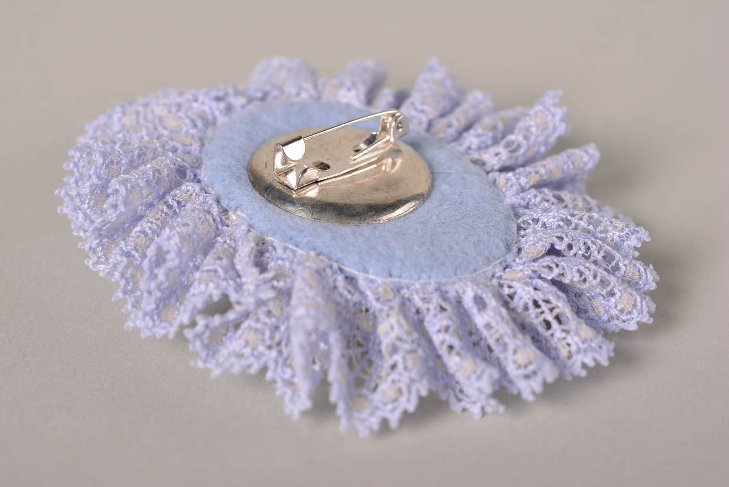 Stylish handmade felt brooch lace brooch jewelry handmade accessories for girls photo 4