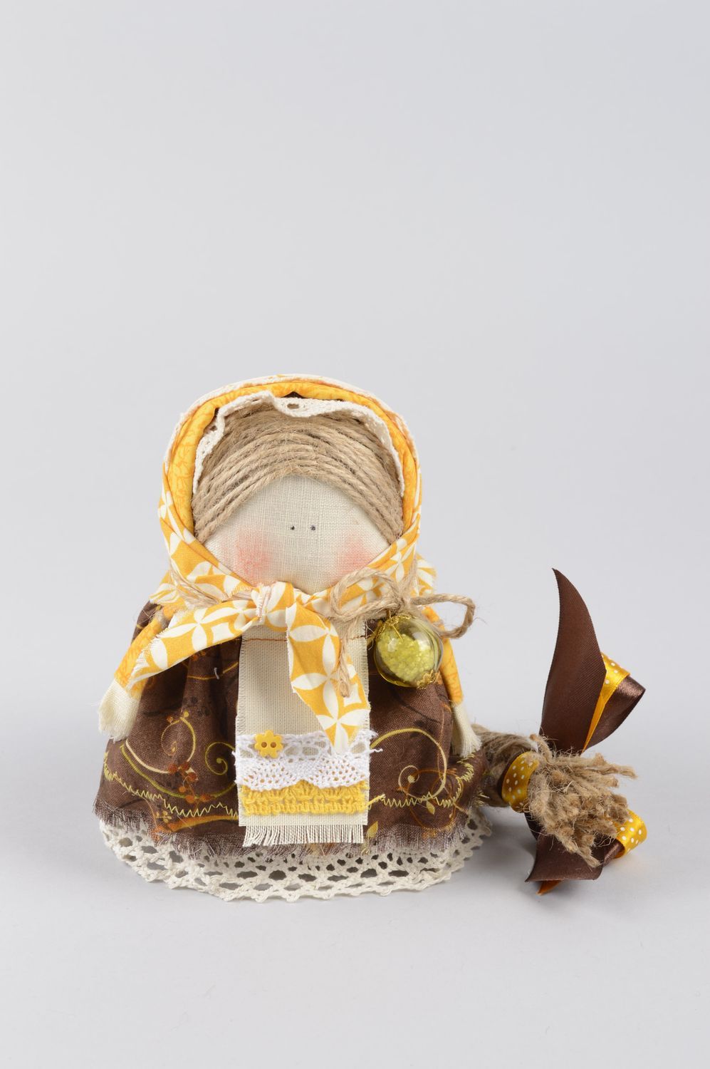 Muñeca de trapo hermosa hecha a mano decoración de hogar regalo original foto 1