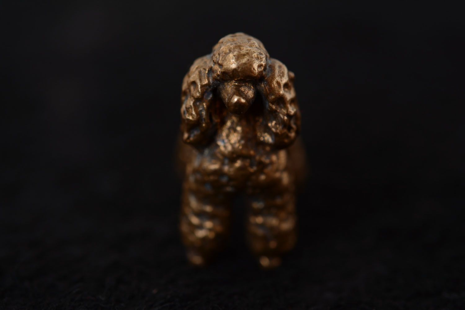 Pudel Figur aus Bronze foto 5