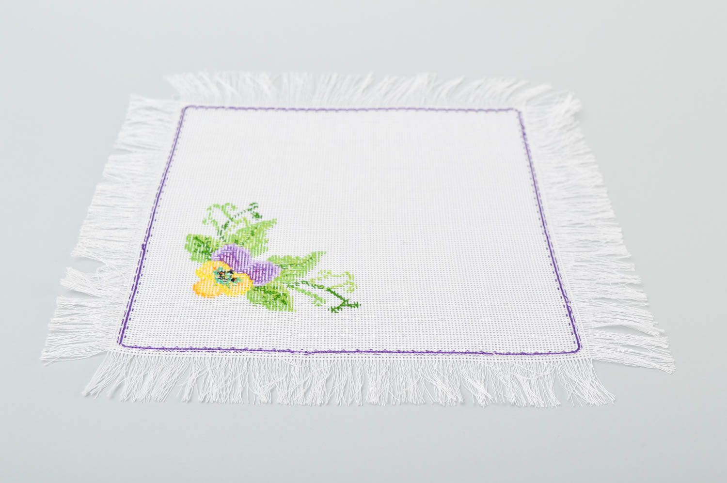 Servilleta bordada hecha a mano textil para el hogar decoración de mesa foto 4