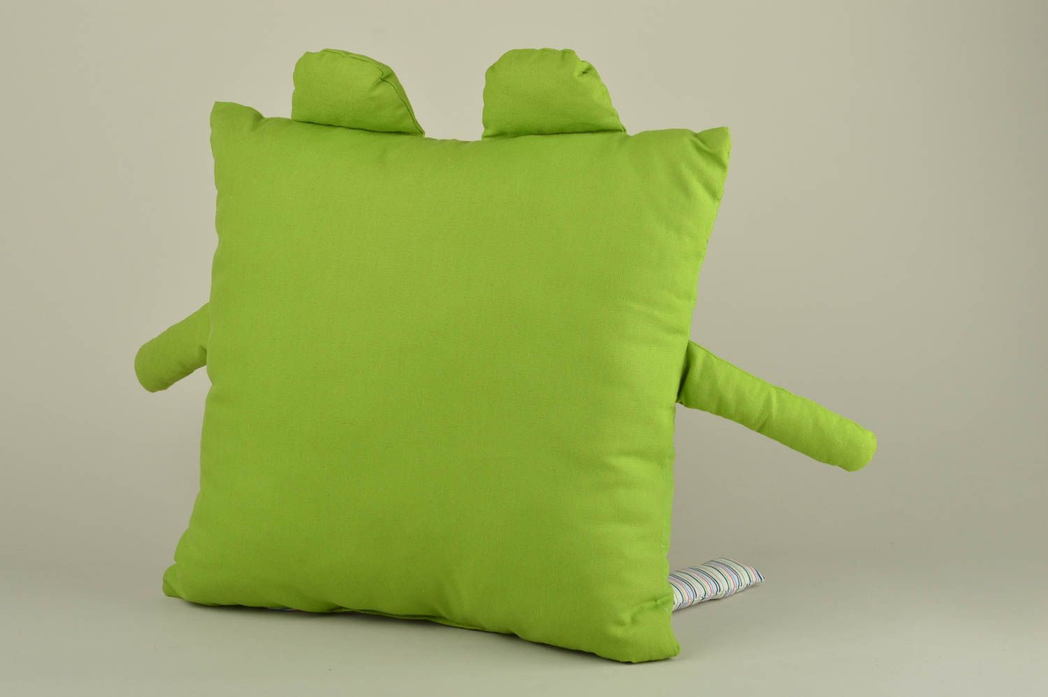Игрушка-подушка хэнд мэйд детская игрушка диванная подушка зеленая лягушка фото 5