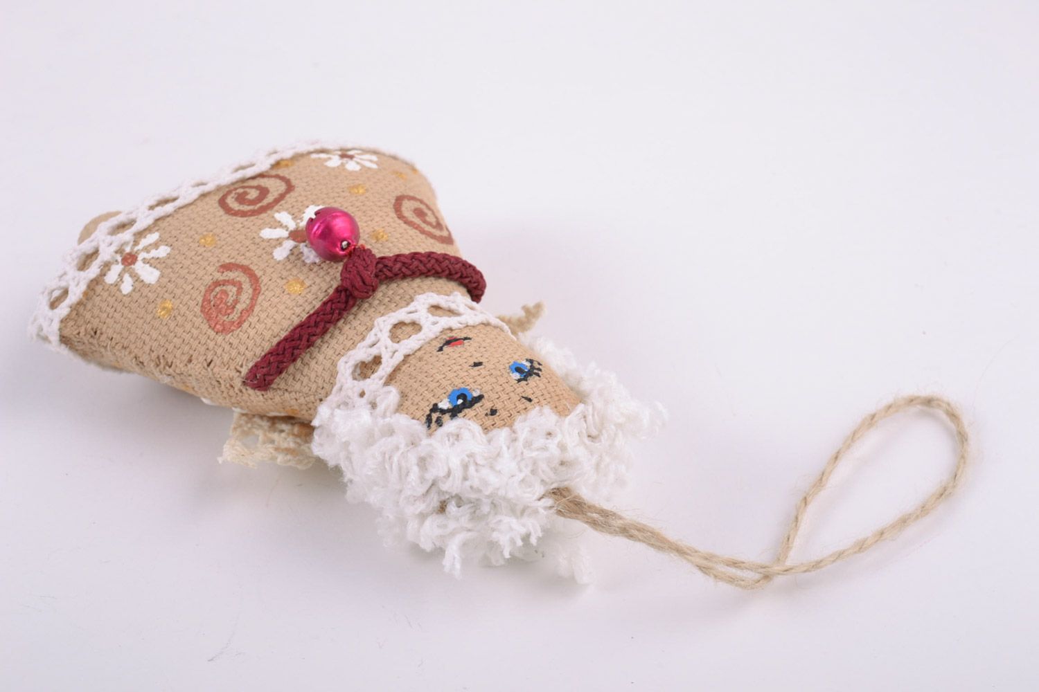 Weicher interessanter Textil Anhänger Spielzeug Engel mit Vanille Aroma Handarbeit foto 3