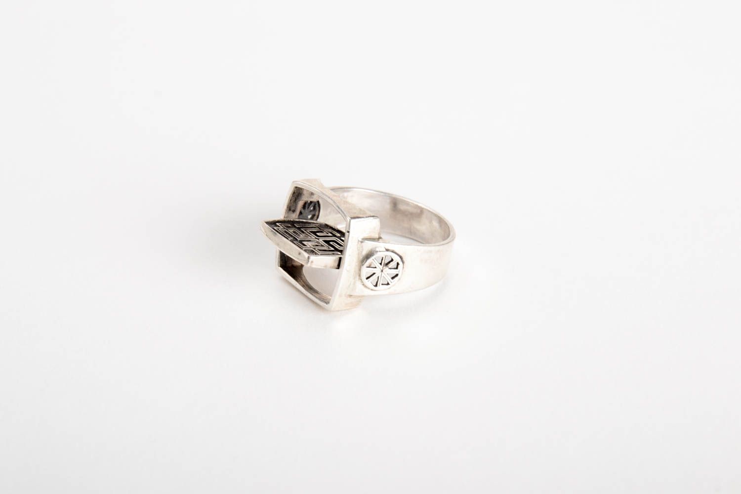Украшение ручной работы серебряное кольцо подарок для мужчины вращающееся фото 2