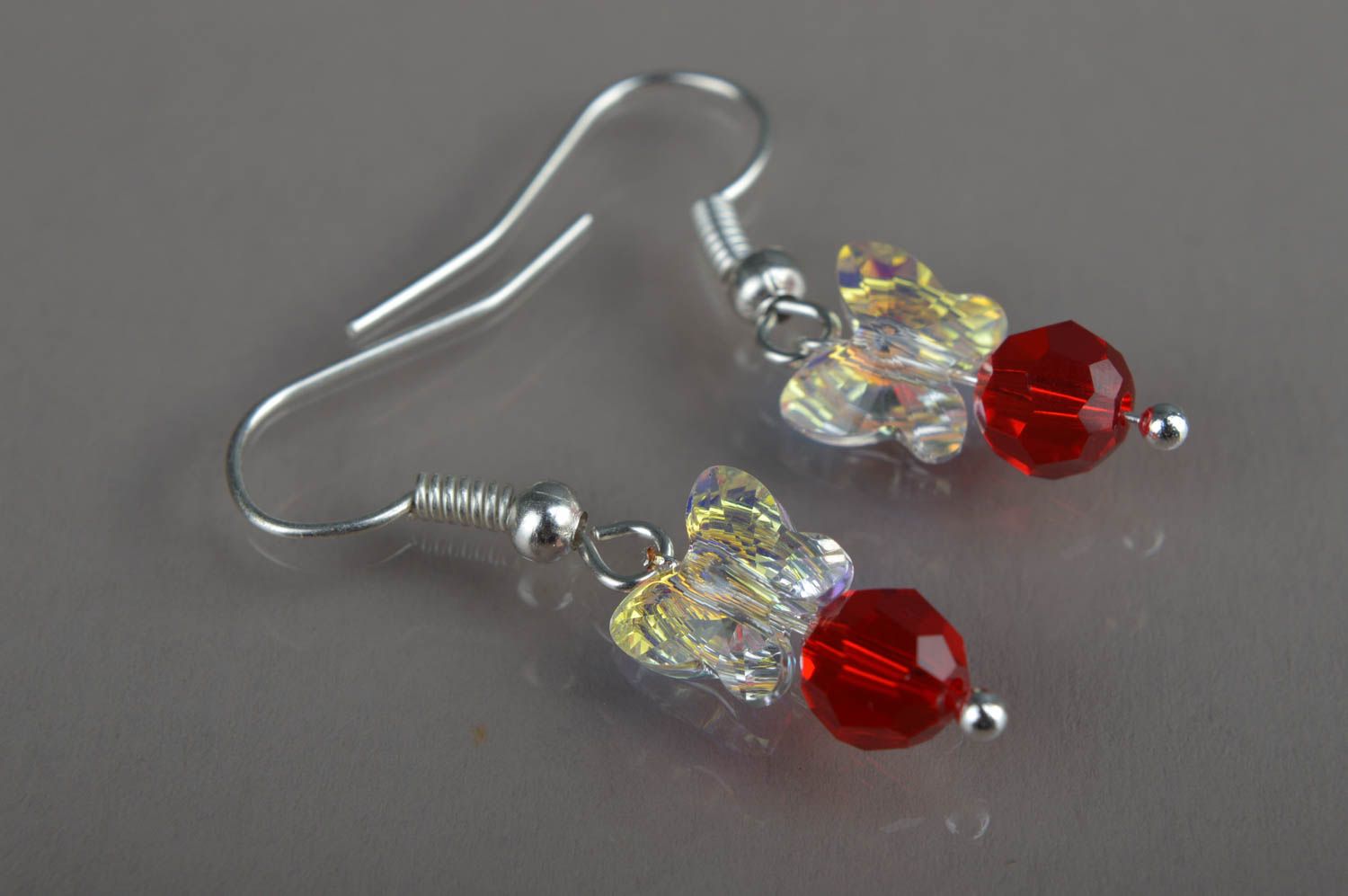 Pendientes originales hechos a mano de cristal bisutería fina regalo para mujer  foto 2